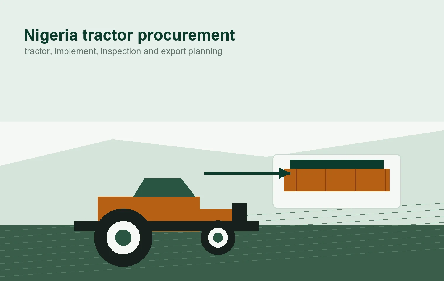 Tractor and container planning illustration
