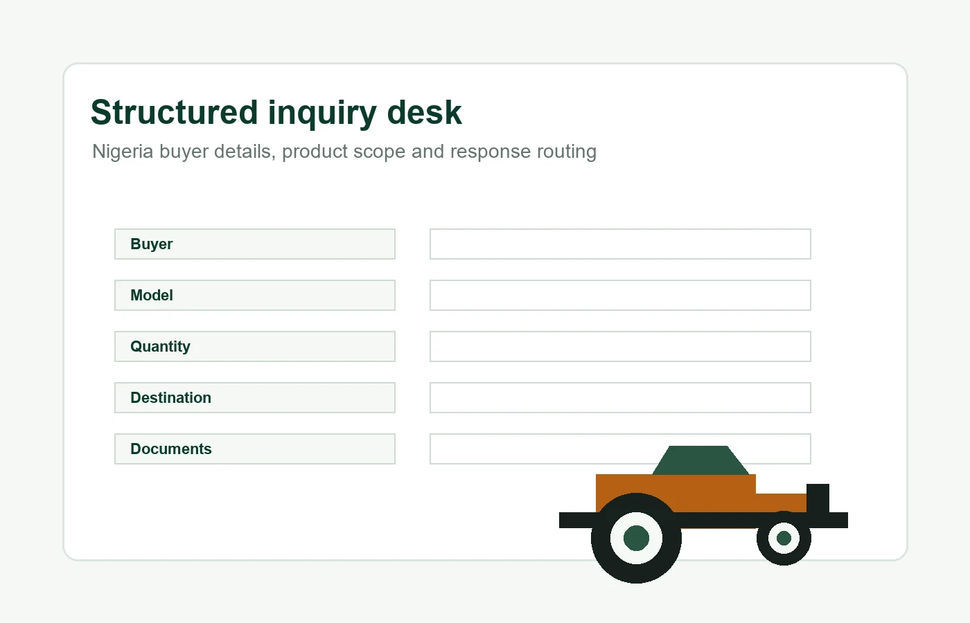 Structured inquiry desk illustration